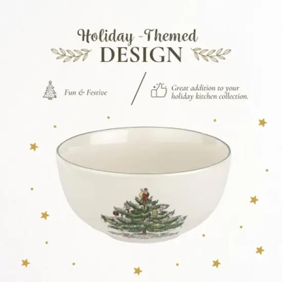 Spode Christmas Tree 5.5 Inch Fruit Salad Bowls, Set of 4 image {2}