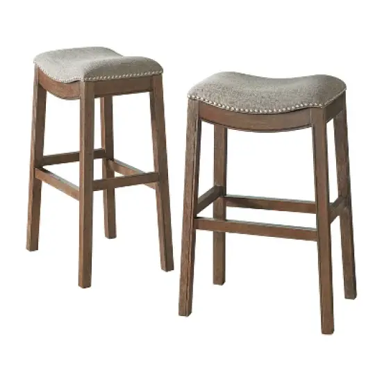 Set of 2 Williston Bar Height Stools - Alaterre Furniture image {8}