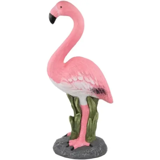 Northlight 25" Standing Pink Flamingo Outdoor Garden Statue image {3}