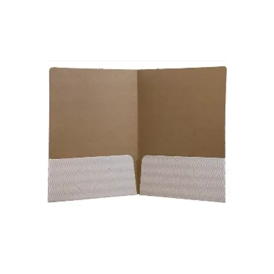 JAM Paper Corrugated Two-Pocket Fluted Folders White 88506D image {1}