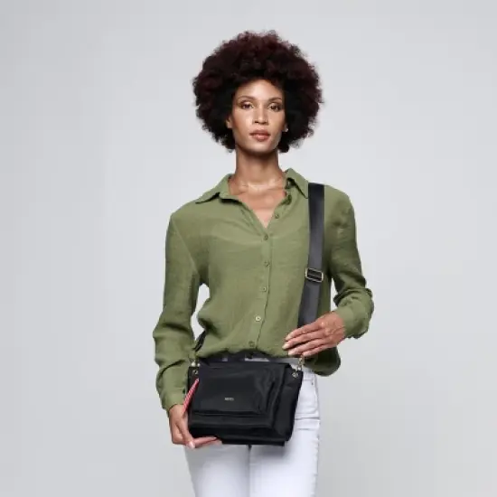 MERSI Erin Nylon Multi-Compartment Crossbody Bag image {1}