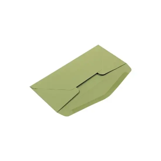 JAM Paper #10 Booklet Envelopes 4 1/8" x 9 1/2" Avocado Green 50/Pack (4260-102-50) image {2}