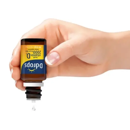 Ddrops Liquid Vitamin D3 Drops 2000 IU (50 mcg) - 180 drops - 0.17 fl oz image {4}