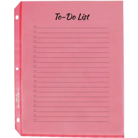 C-Line Poly Sheet Protectors, 8-1/2 x 11 Inches, Assorted Colors, Pack of 50 image {5}