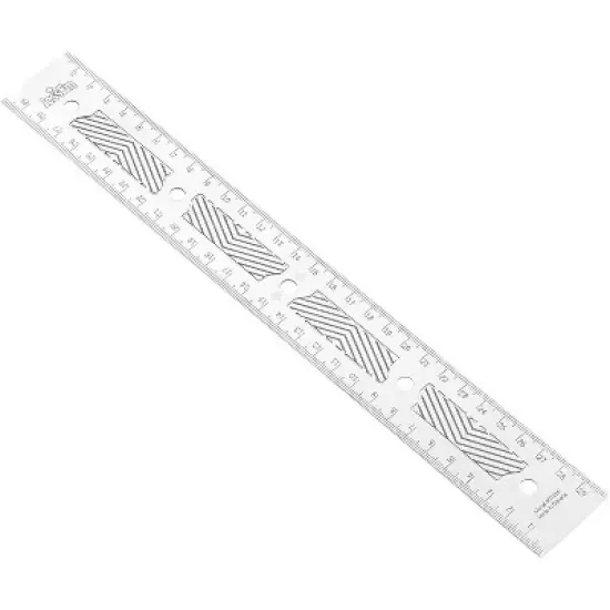 JessEm 07415 Stainless Steel 300mm Precision Ruler with Patented Flex Grip and Fade Resistant Markings image {3}