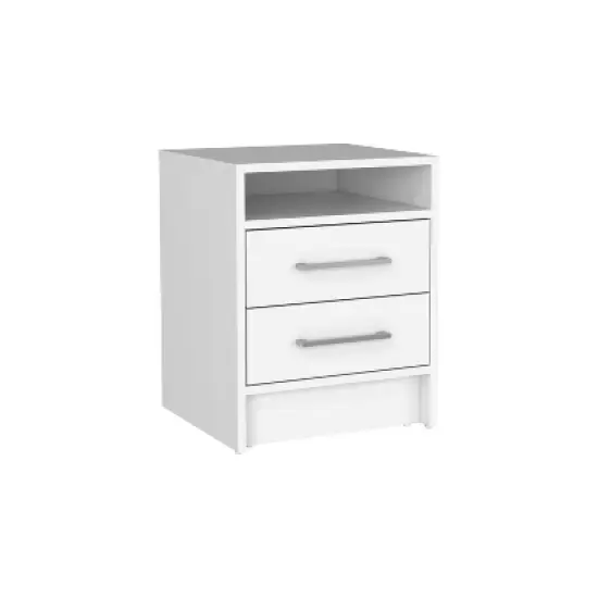 Greter 24" Two-Drawer Night Stand With open shelf image {1}
