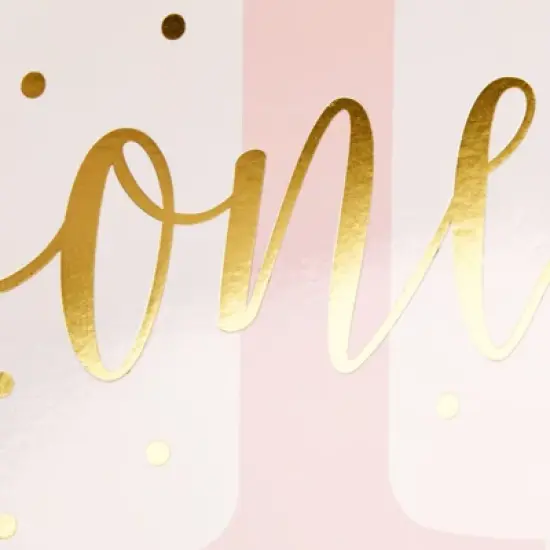 Blue Panda 48-Pack Floral Disposable Paper Plates for Girl Baby's 1st First Birthday Party Supplies image {4}