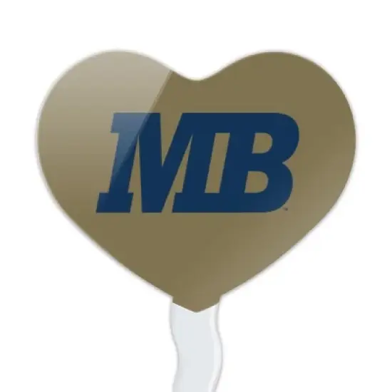 California State University Monterey Bay Secondary Logo Heart Love Cupcake Picks Toppers Decoration Set of 6 image {1}