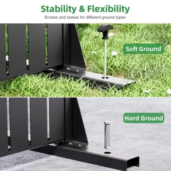 72" H&times;35"W Dovelina Black Metal Planter Box with Trellis Privacy Screen for Caf&eacute; Patio,Garden & Balconies image {4}