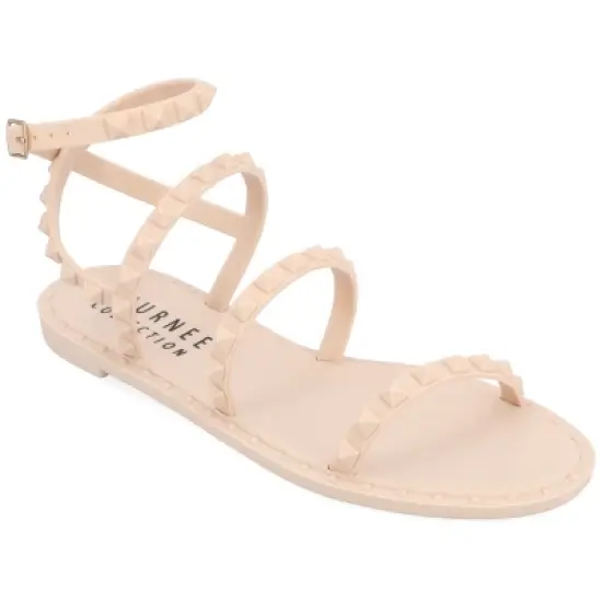 Journee Collection Womens Saphira Multi Strap Studded Jelly Sandal image {11}