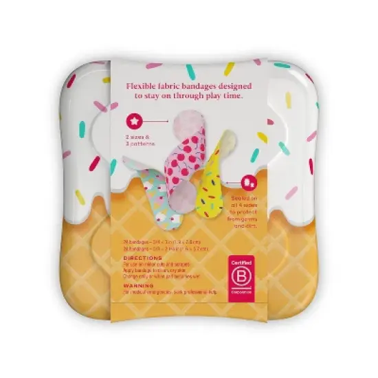 Welly Kid's Flex Fabric Bandages - Ice Cream - 48ct image {5}