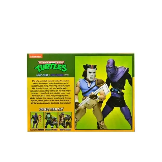 NECA Teenage Mutant Ninja Turtles Cartoon Series 3 Casey Jones & Foot Soldier 7" Scale Action Figure image {4}