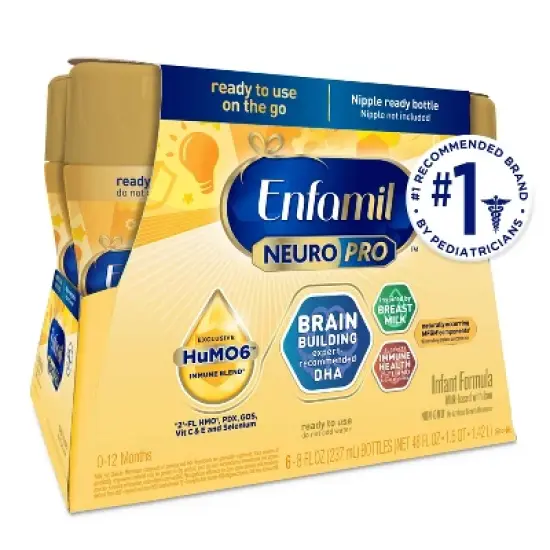 Enfamil NeuroPro Ready to Feed Infant Formula Bottles - 8 fl oz Each/6ct image {5}