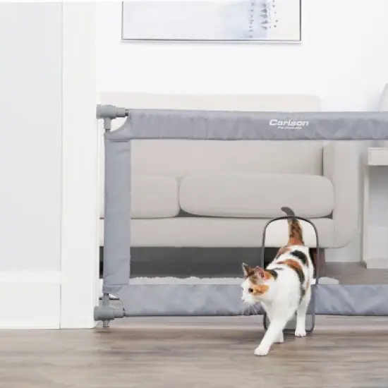 Carlson Expandable Mesh Gate with Door for Dog Crate - Gray S image {3}