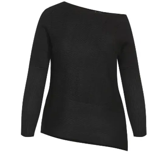 Women's Plus Size Lean In Jumper - black | CITY CHIC image {5}