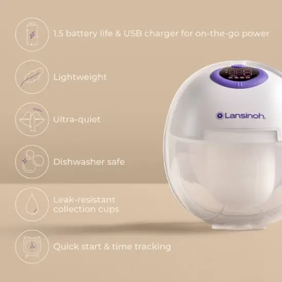 Lansinoh Discreet Duo Wearable Breast Pump image {3}