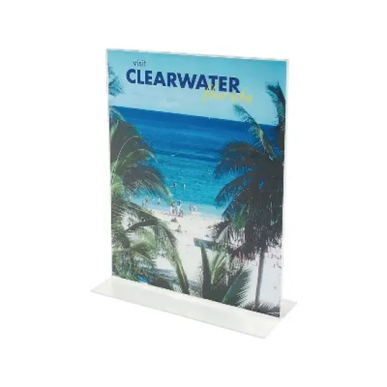 Staples Vertical Stand-Up Sign Holder 8 1/2W x 28180 image {1}