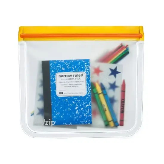 (re)zip Reusable Leak-proof Food Storage Flat&nbsp;Sandwich&nbsp;Lunch Bag - 5ct image {6}