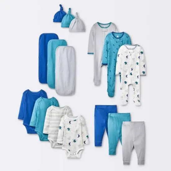  Baby Boys' 16pk Layette Gifting Bundle - Cloud Island&trade; Blue image {5}
