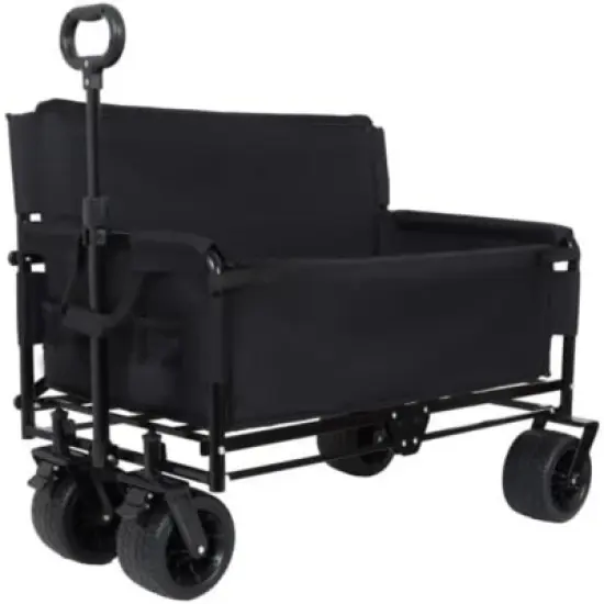 FATMOON 3-in-1 Heavy-Duty Folding Wagon Cart with All-Terrain Wheels & 180L Storage for Beach Camping Families & Outdoor Enthusiasts image {13}