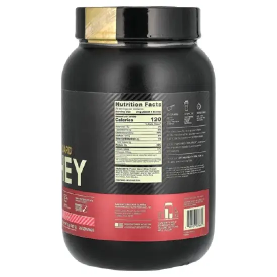Optimum Nutrition Gold Standard&reg; 100% Whey, Delicious Strawberry, 2 lb (907 g) image {1}