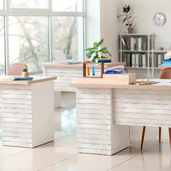 Teacher Created Resources&reg; Peel and Stick Decorative Paper Roll, 17-1/2" x 10 ft, White Shiplap image {3}