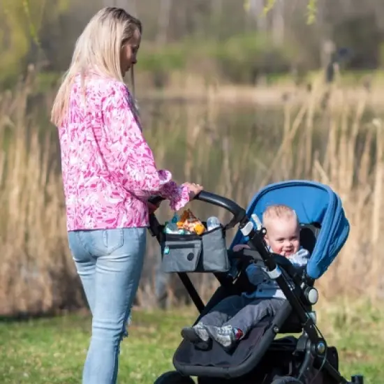 Joybi Adjustable Baby Stroller Organizer with Removable Wristlet for Diapers, Bottles, Keys, and Accessories image {6}