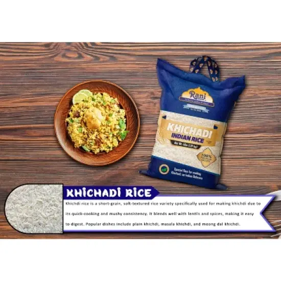 Khichadi Indian Rice 64oz (4lbs) 1.81kg - Rani Brand Authentic Indian Products image {2}