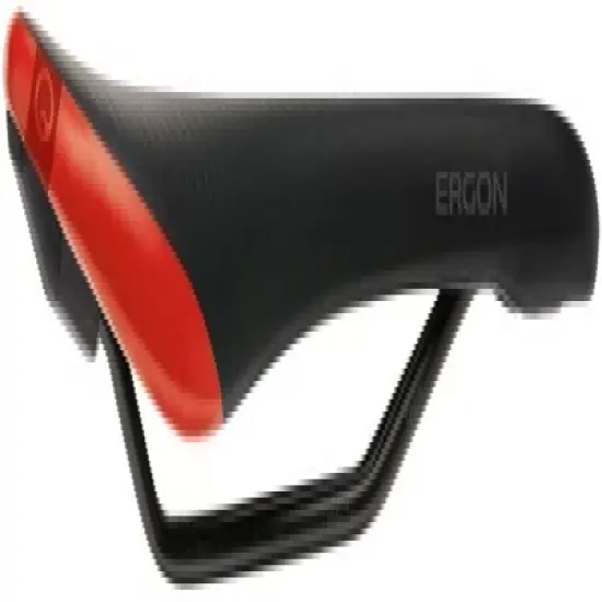 Ergon SM Pro Saddle - Risky Red Rail Material: Titanium Men's Size: M/L image {2}
