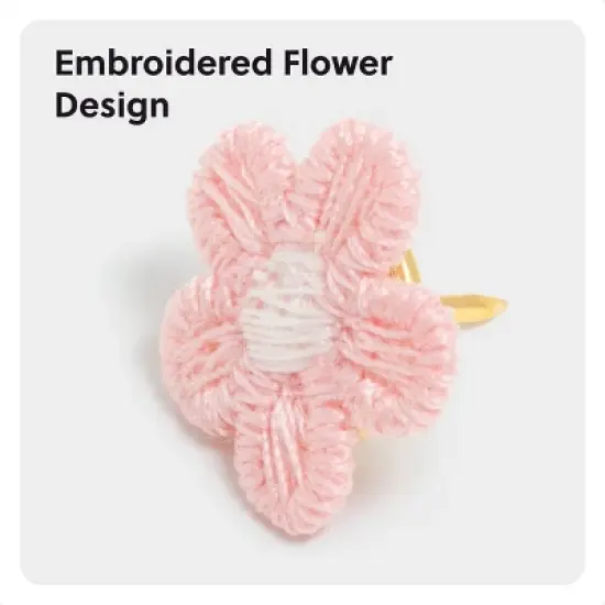 U Brands 16ct Small Embroidered Floral Push Pins Artist Touch image {3}