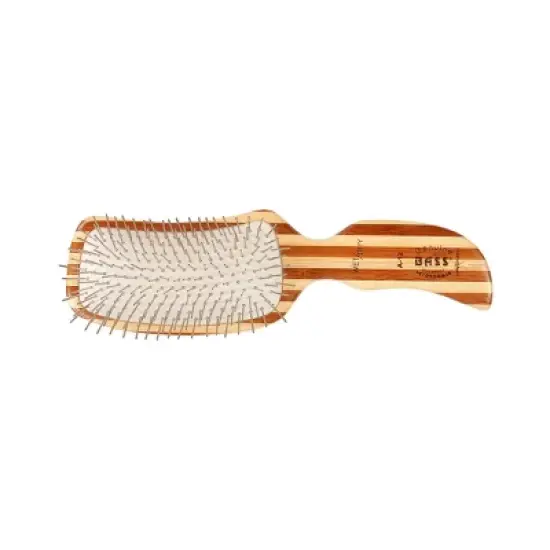 Bass Pet Brushes Style & Detangle Pet Brush with 100% Premium Alloy Pin Pure Bamboo Handle Semi "S" Style image {6}