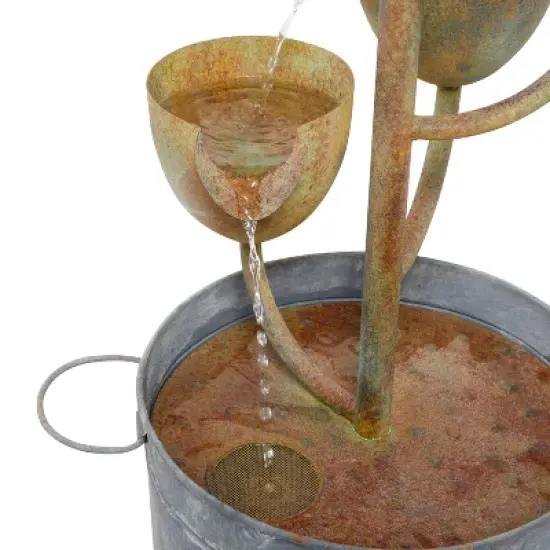 75" Metal Rustic Fountain Copper - Olivia & May image {4}