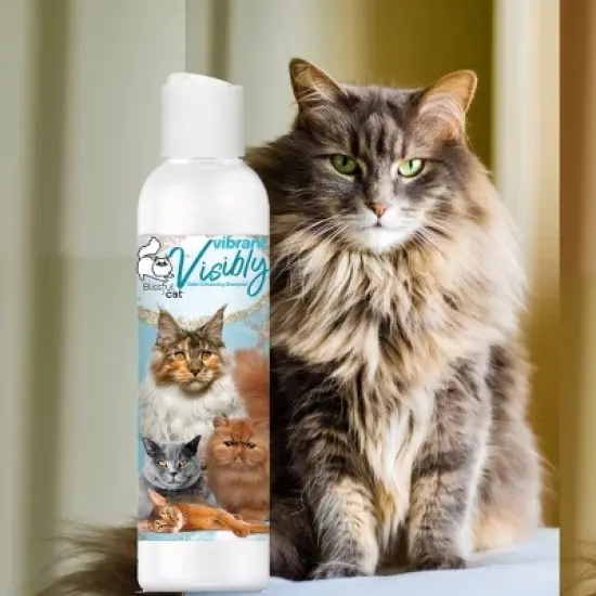 The Blissful Cat Visibly Vibrant Coat Enhancing Cat Shampoo image {1}