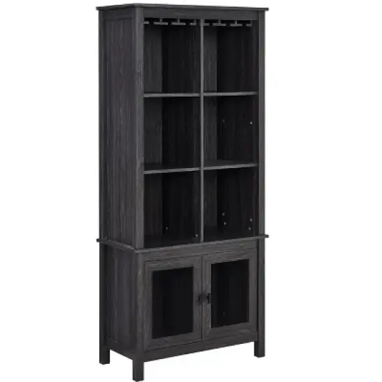 Home Source Jill Zarin Bar Cabinet Bookshelf with Glass Doors image {1}