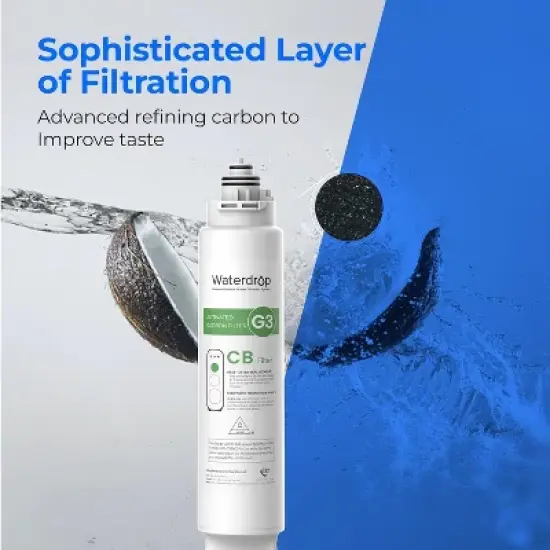 Waterdrop G3 Replacement Filter 1-Year Combo, Pack of 2 WD-G3-CF Filters and 1 WD-G3-CB Filter image {3}