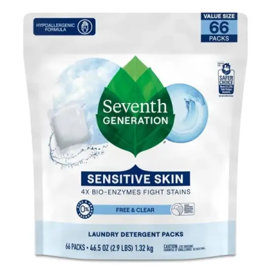 Seventh Generation Laundry Packs - Free & Clear - 66ct image {1}