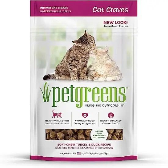 Pet Greens Bellrock Growers Semi-Moist Turkey and Duck Flavor Cat Treat - 3 Oz image {5}