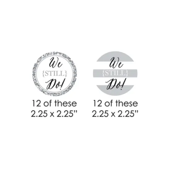 Big Dot of Happiness We Still Do Paper Straw Decor - Wedding Anniversary Party Striped Decorative Straws - Set of 24 image {1}