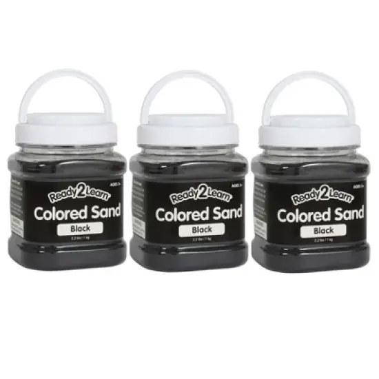 READY 2 LEARN&trade; Colored Sand - Black - 2.2 lb. Jar - Pack of 3 image {5}