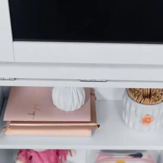 Wall Mount Folding Desk Cabinet with Blackboard White - Danya B. image {18}