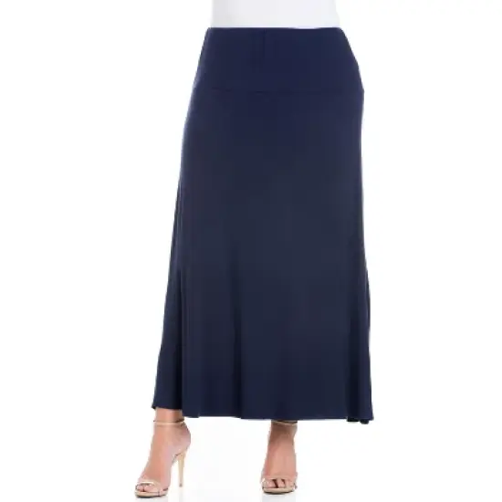 24seven Comfort Apparel Women's Elastic Waist Maxi Skirt image {7}