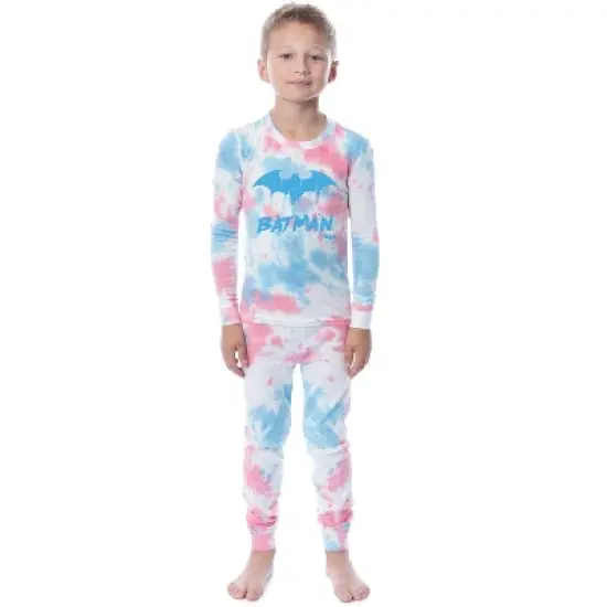 DC Comics Batman Unisex Youth Child Girls' Boys' Sleep Tight Fit Pajama Set Multicolored image {1}
