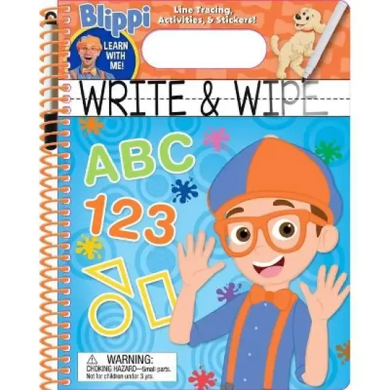 Blippi: Write and Wipe - by  Editors of Studio Fun International (Spiral Bound) image {4}