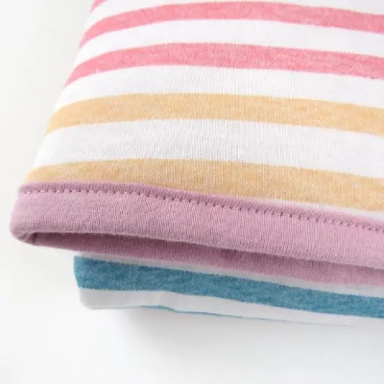 Honest Baby Organic Cotton Lightweight Knit Quilt - Rainbow Stripe image {3}