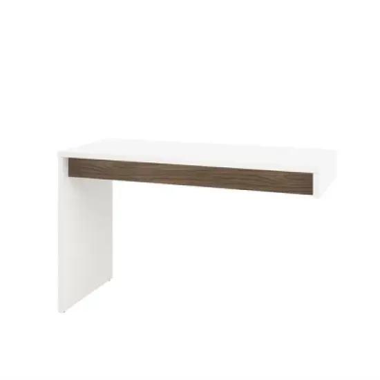 3pc Liber T Home Office Set White/Walnut - Nexera image {1}