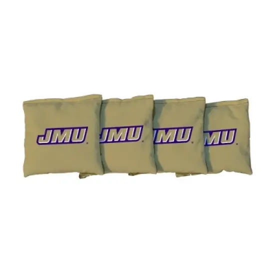 NCAA James Madison Dukes Corn-Filled Cornhole Bags Gold - 4pk image {1}