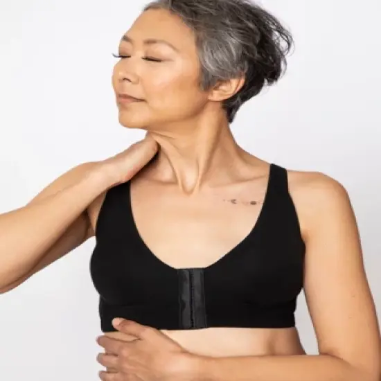 AnaOno Women's Rora Pocketed Post-Surgery Recovery Front Closure Bra image {4}