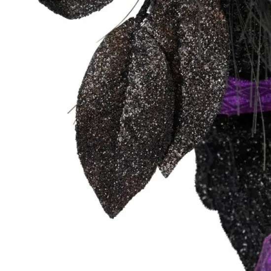 Northlight Witch's Boot with Glittered Roses and Foliage Halloween Decoration - 12" image {8}
