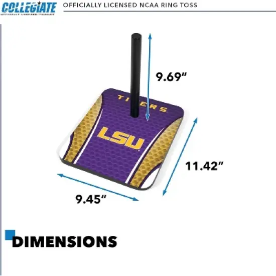 NCAA LSU Tigers Solid Wood Quoits Toss Game image {2}