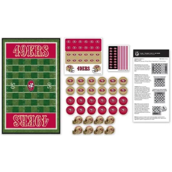 MasterPieces Officially licensed NFL San Francisco 49ers Checkers Board Game for Families and Kids ages 6 and Up image {2}